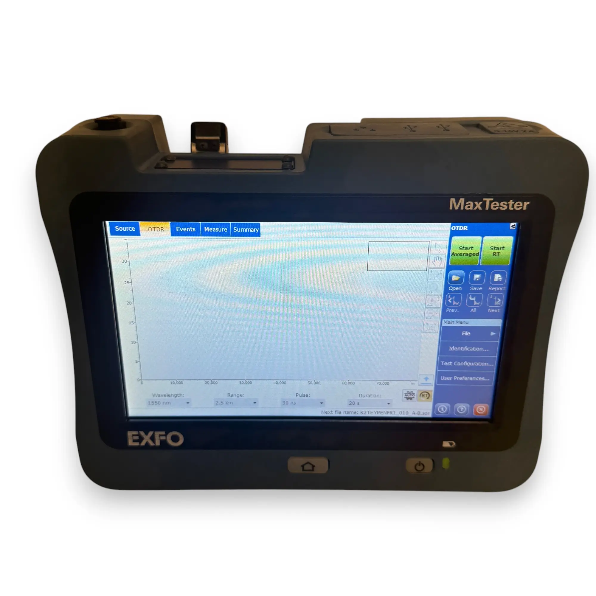 Used EXFO MAX-715B-M1-EA Grade B single-mode OTDR — OMIWAA certified used test equipment