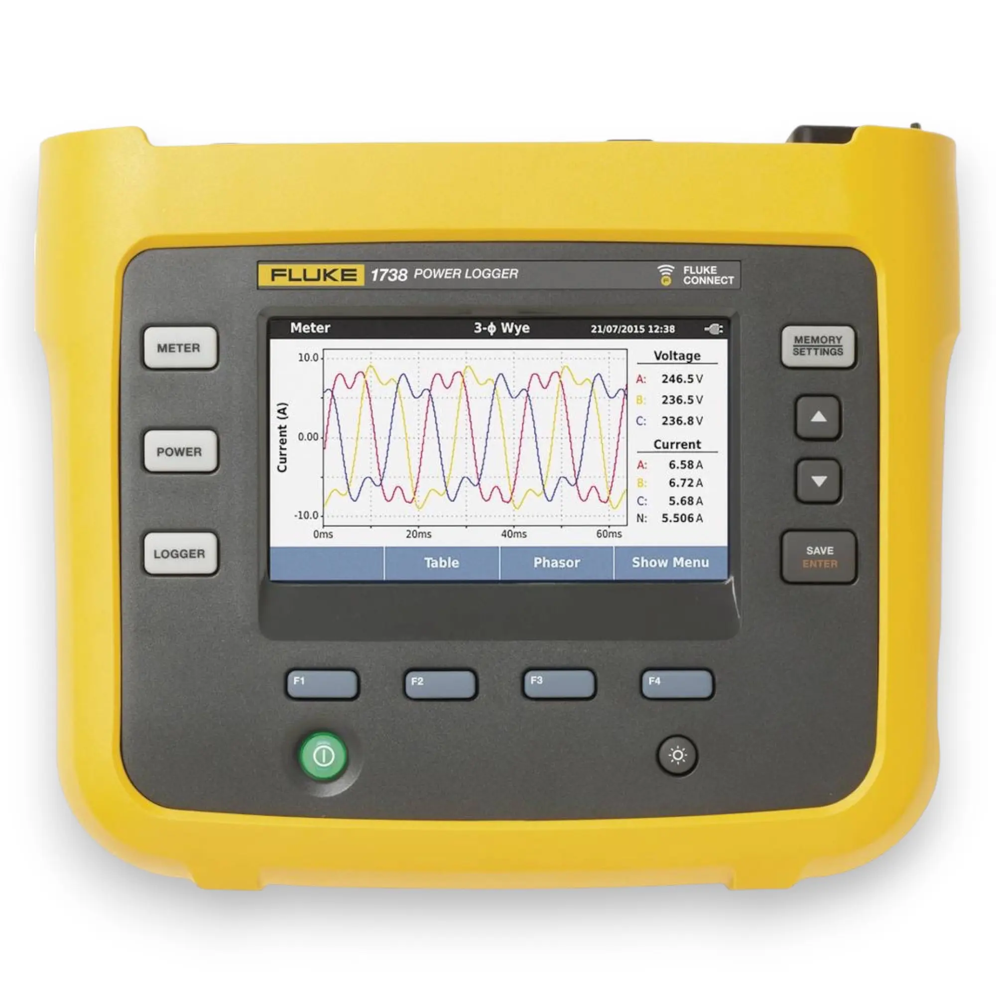 used Fluke 1738 GOLD IGF - Fluke 1738 EUS Electrical Power Analyzer, Gold Edition — Grade A — Fluke